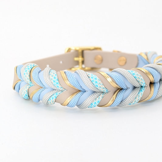 BioThane Halsband Blue Water 2.0 – blau & grau