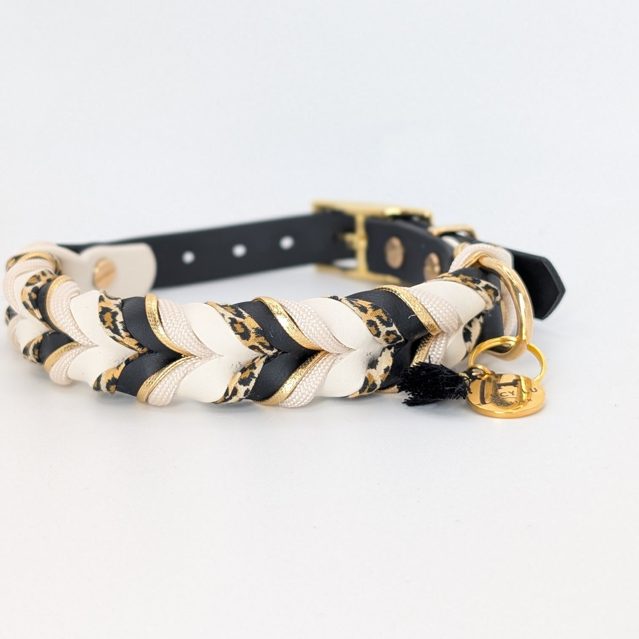BioThane Halsband Arctic Leo 2.0 – Schneeleoparden-Design, wasserfest