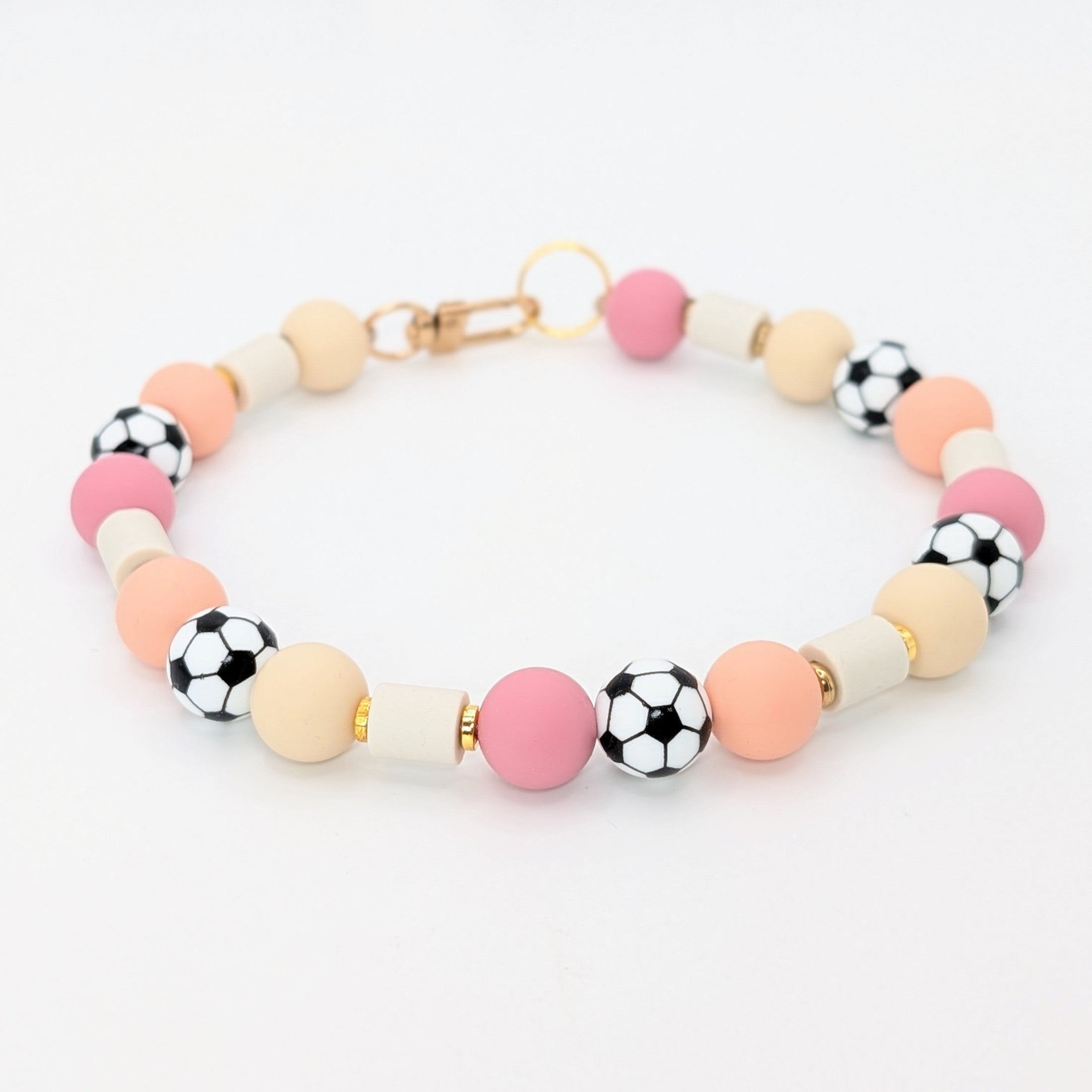EM-Kette First Touch mit Silikonkugeln und Fußball-Perlen