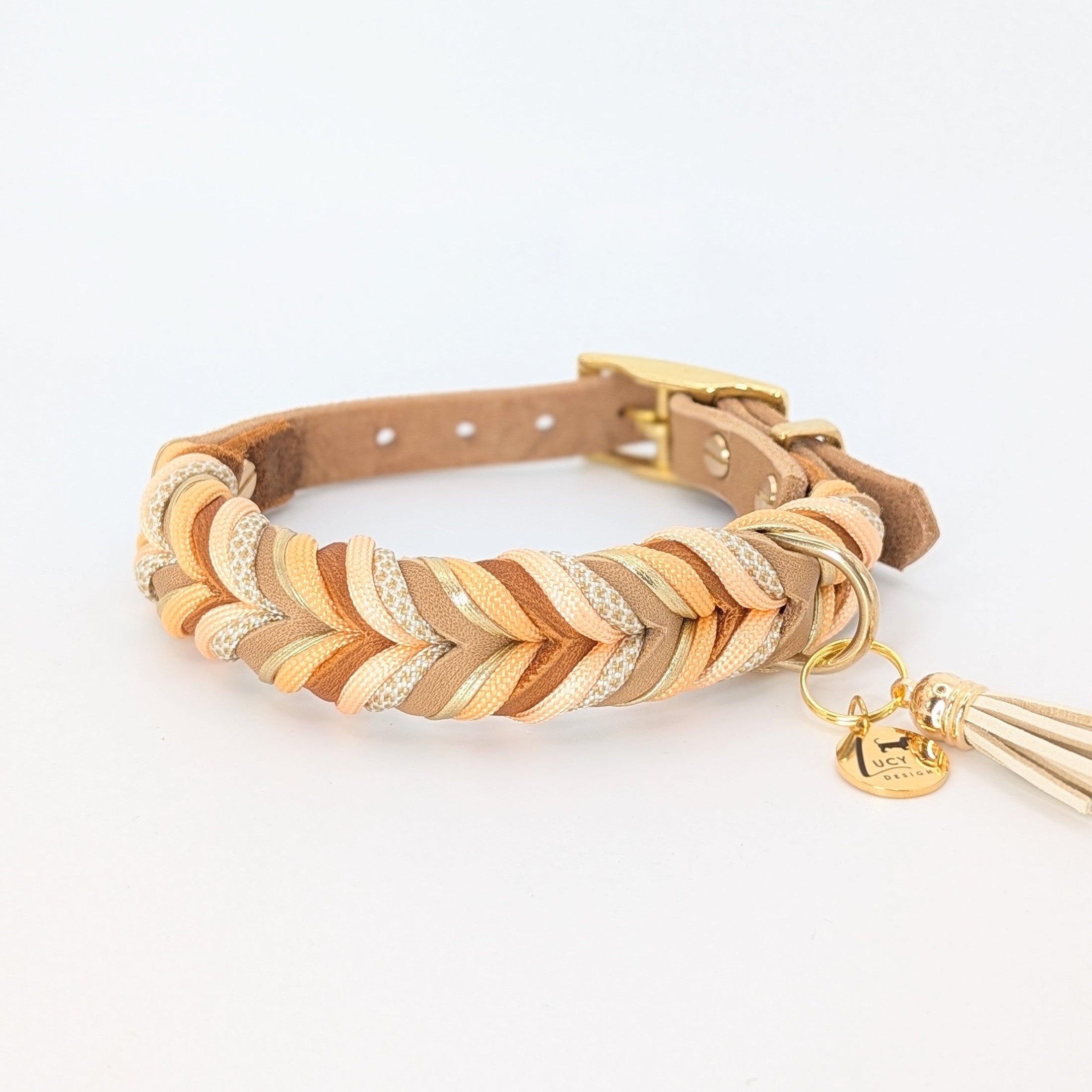 Leder-Set „Peanut“ – Hundehalsband & Hundeleine