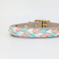 Bild in Galerie-Betrachter laden, Calma Silk Hundehalsband mit geflochtenem Detail aus Paracord, handgemacht
