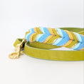 Bild in Galerie-Betrachter laden, Leder-Set „Breeze“ – Hundehalsband & Hundeleine frühlingsfrisch
