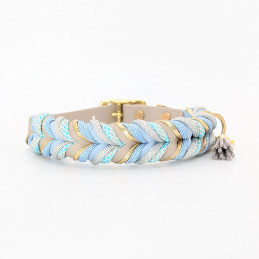 BioThane Halsband Blue Water 2.0 – blau & grau