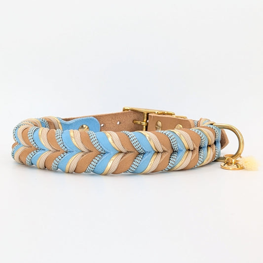 Leder Hundehalsband „Ocean Dust“ handgemacht