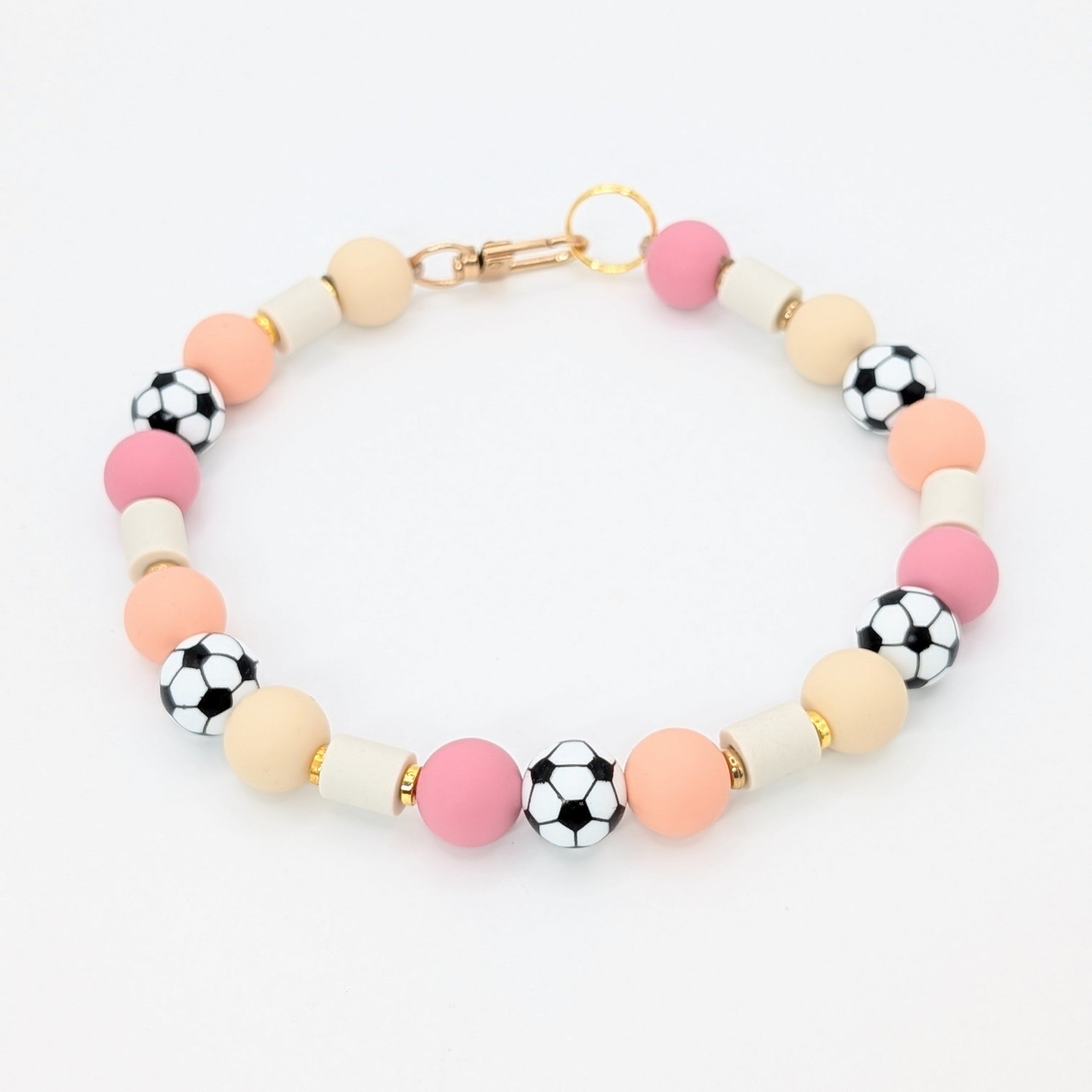EM-Kette First Touch mit Silikonkugeln und Fußball-Perlen