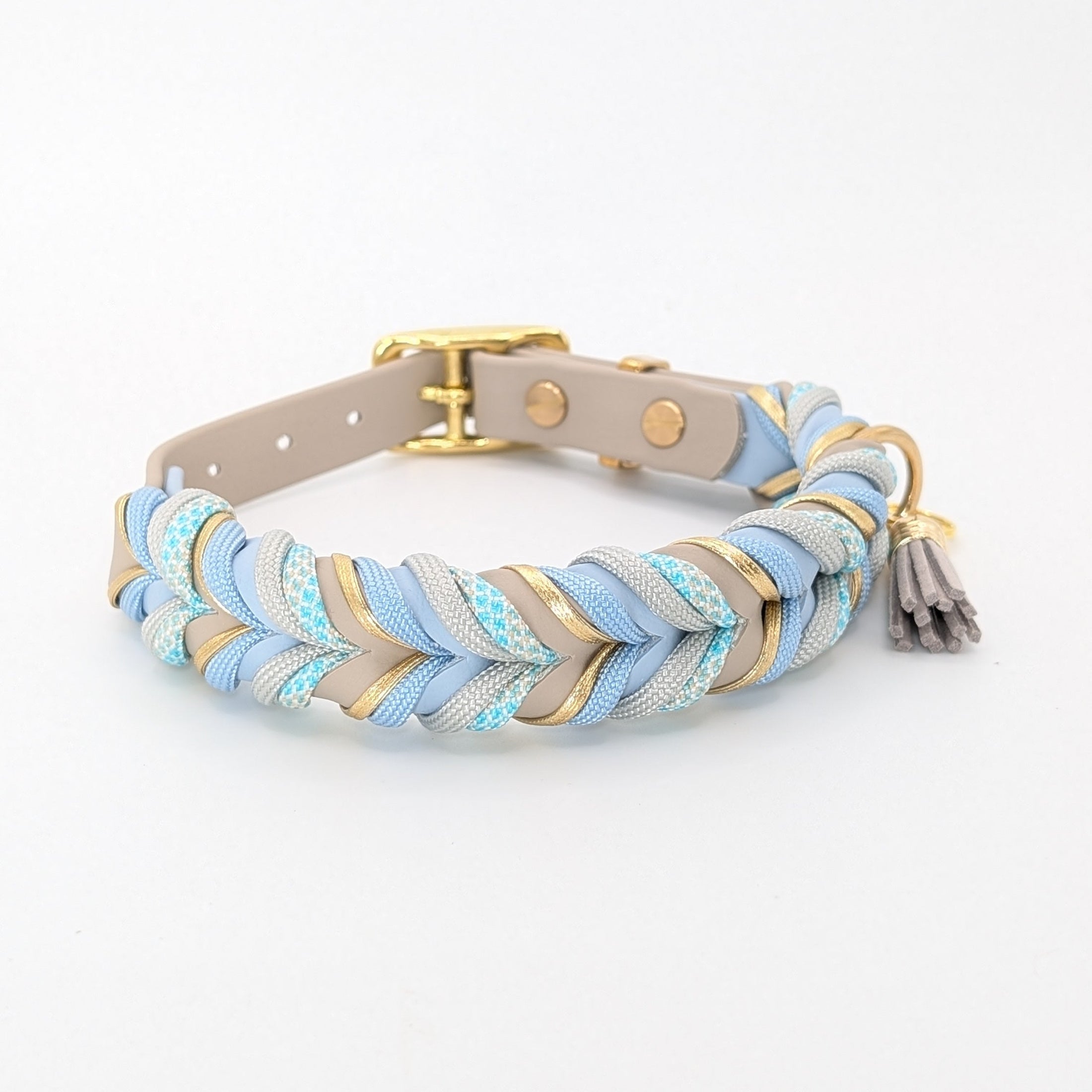 BioThane Halsband Blue Water 2.0 – blau & grau