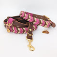Bild in Galerie-Betrachter laden, Leder-Hundehalsband, Halsband, handgemacht, Set
