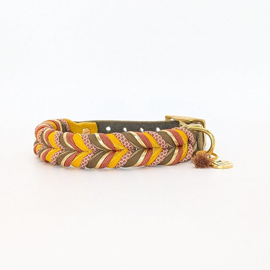 Leder Hundehalsband Autumn Leaf – Herbstkollektion LucyLu Design®
