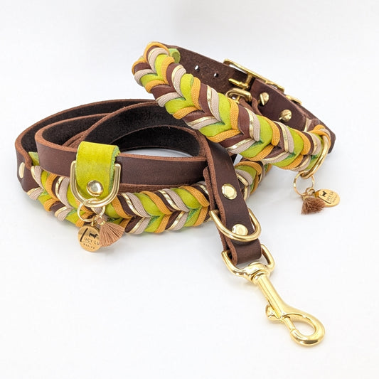 Set, Lederhundeleine, Lederhundehalsband, Hundeaccessoires