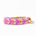 Bild in Galerie-Betrachter laden, Leder Hundehalsband Sundown aus Leder in warmen Sommerfarben – handgemacht von LucyLu Design®
