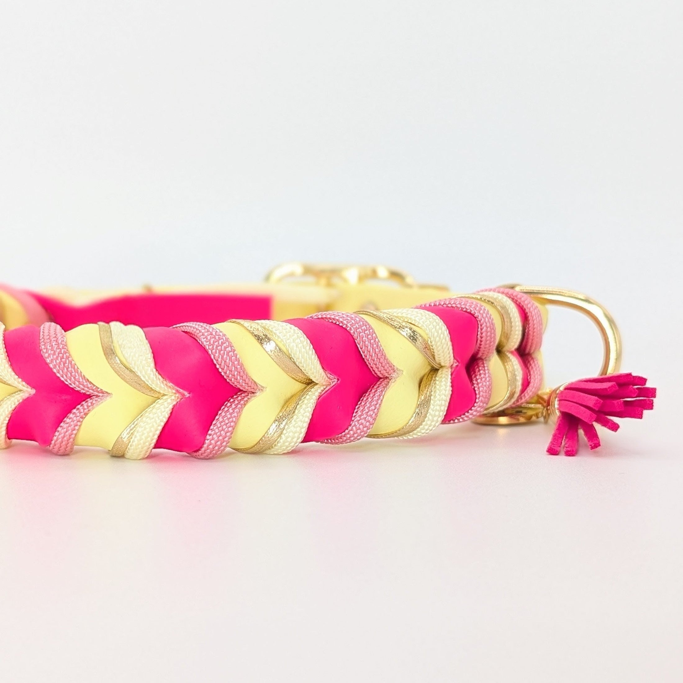 BioThane Halsband Candy Cream 2.0 – Pastellgelb & Pink