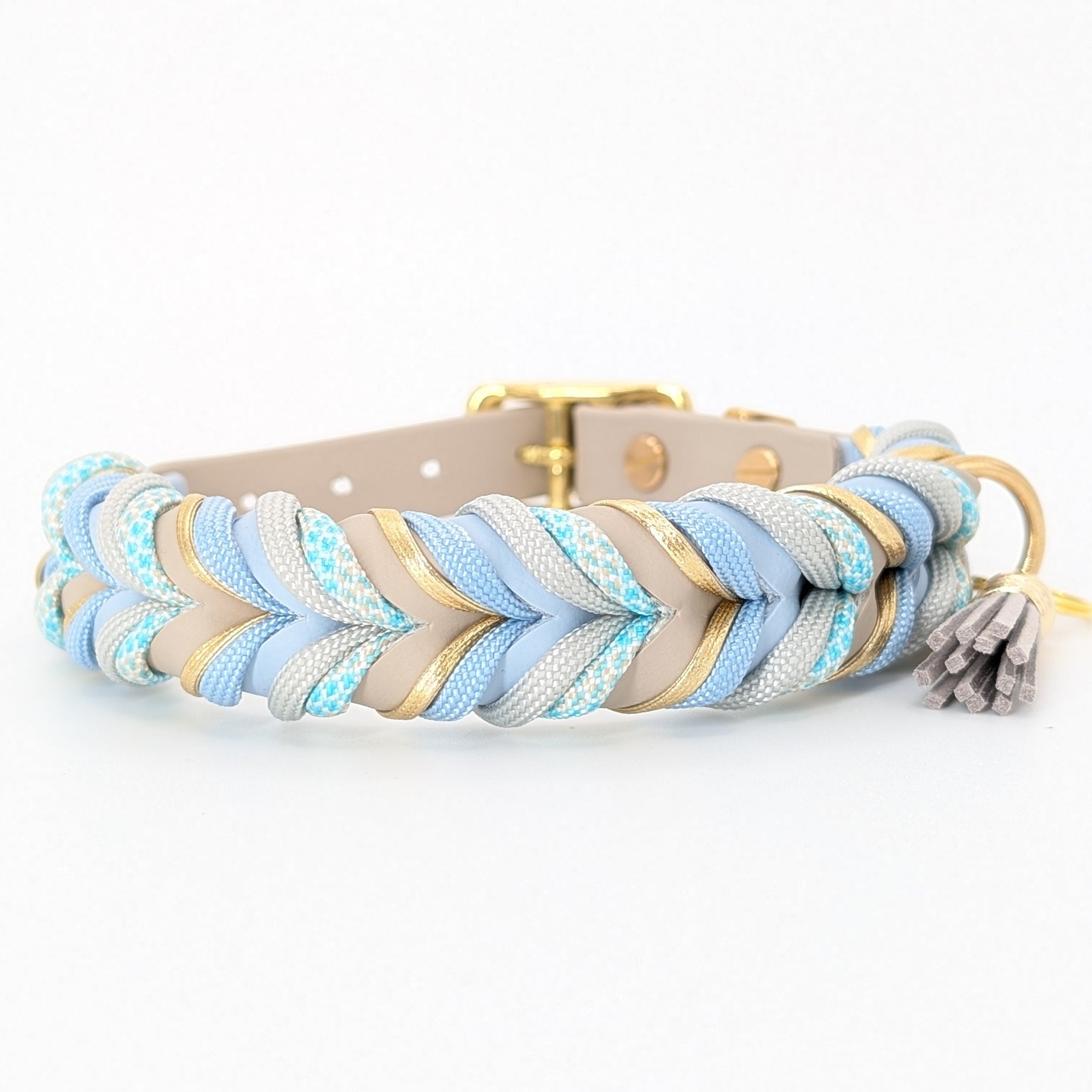 BioThane Halsband Blue Water 2.0 – blau & grau