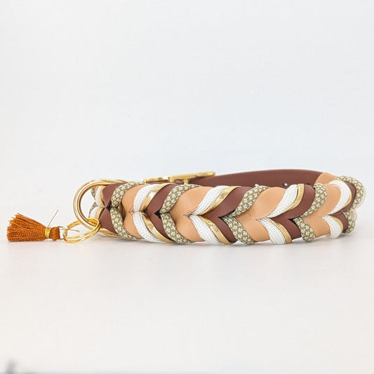 BioThane® Hundehalsband und Hundeleine Set Loam – handgefertigt, wetterfest, LucyLu Design®