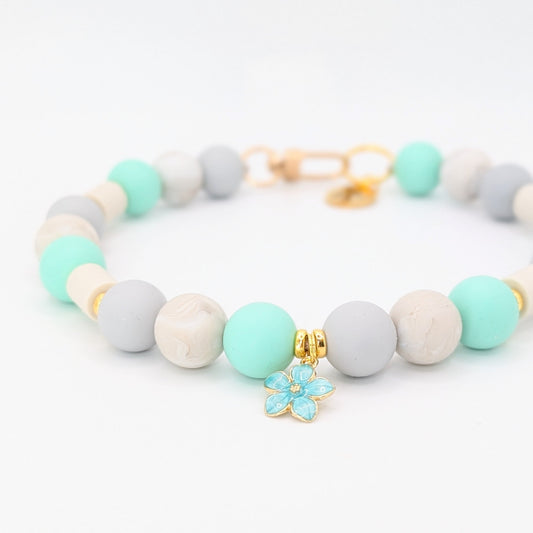 EM-Kette Sea Glass mit Silikonkugeln und EM-Pipes