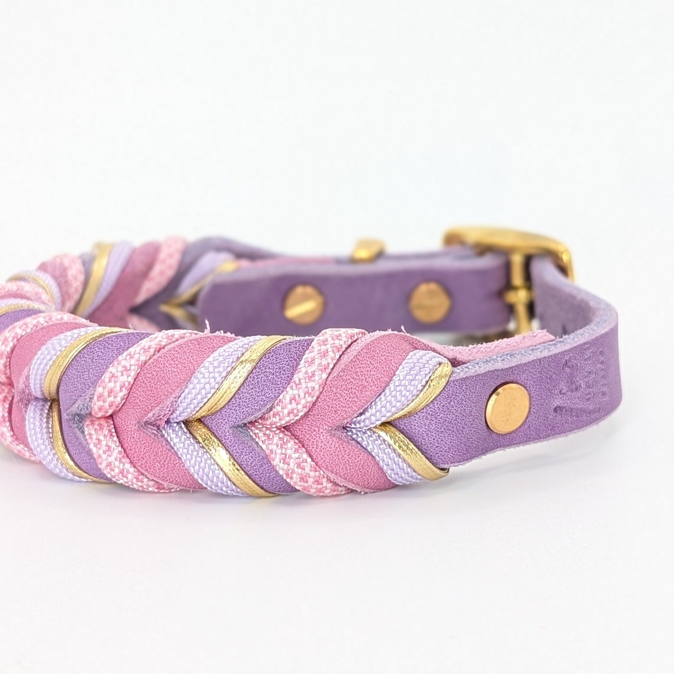 Leder Hundehalsband „Blush“ – handgemacht & sanfte Farben