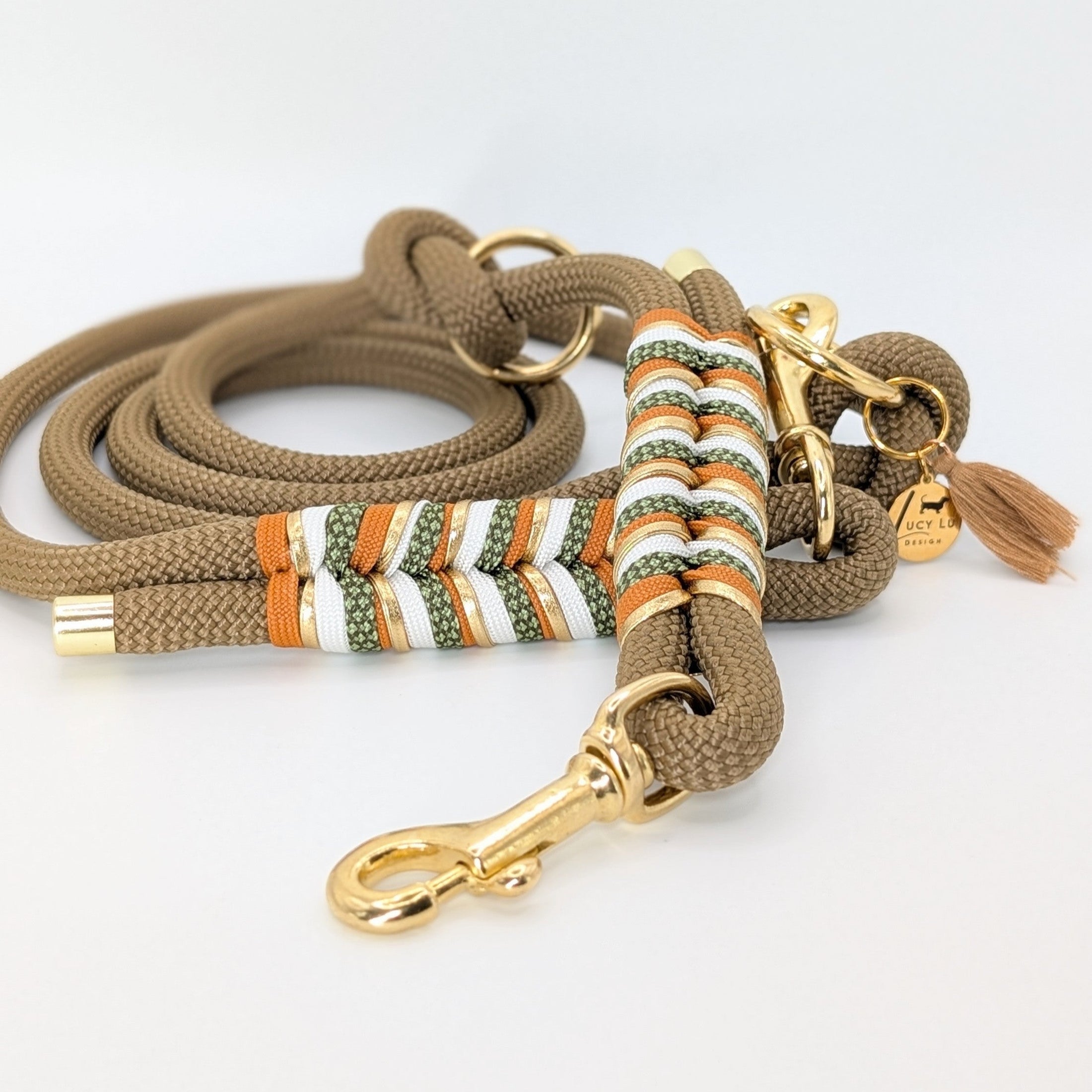 Tauleine Sierra in Braun mit Orange, Grün, Weiß & Gold