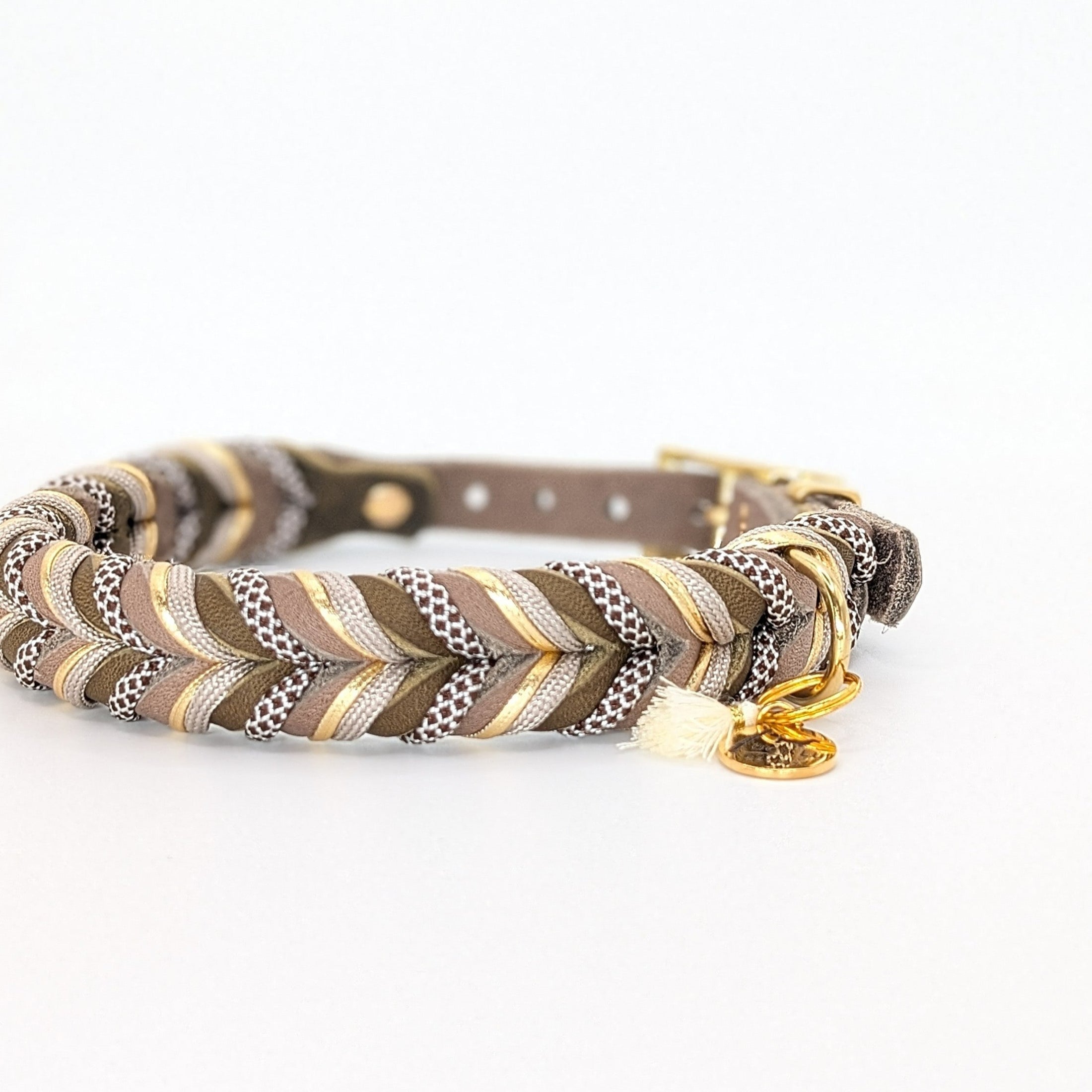 Leder Hundehalsband Muddy Forest – Herbstkollektion LucyLu Design®