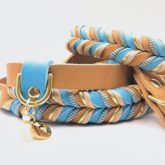 Hundeleinen-Set, Hundehalsband-Set, Leder-Set