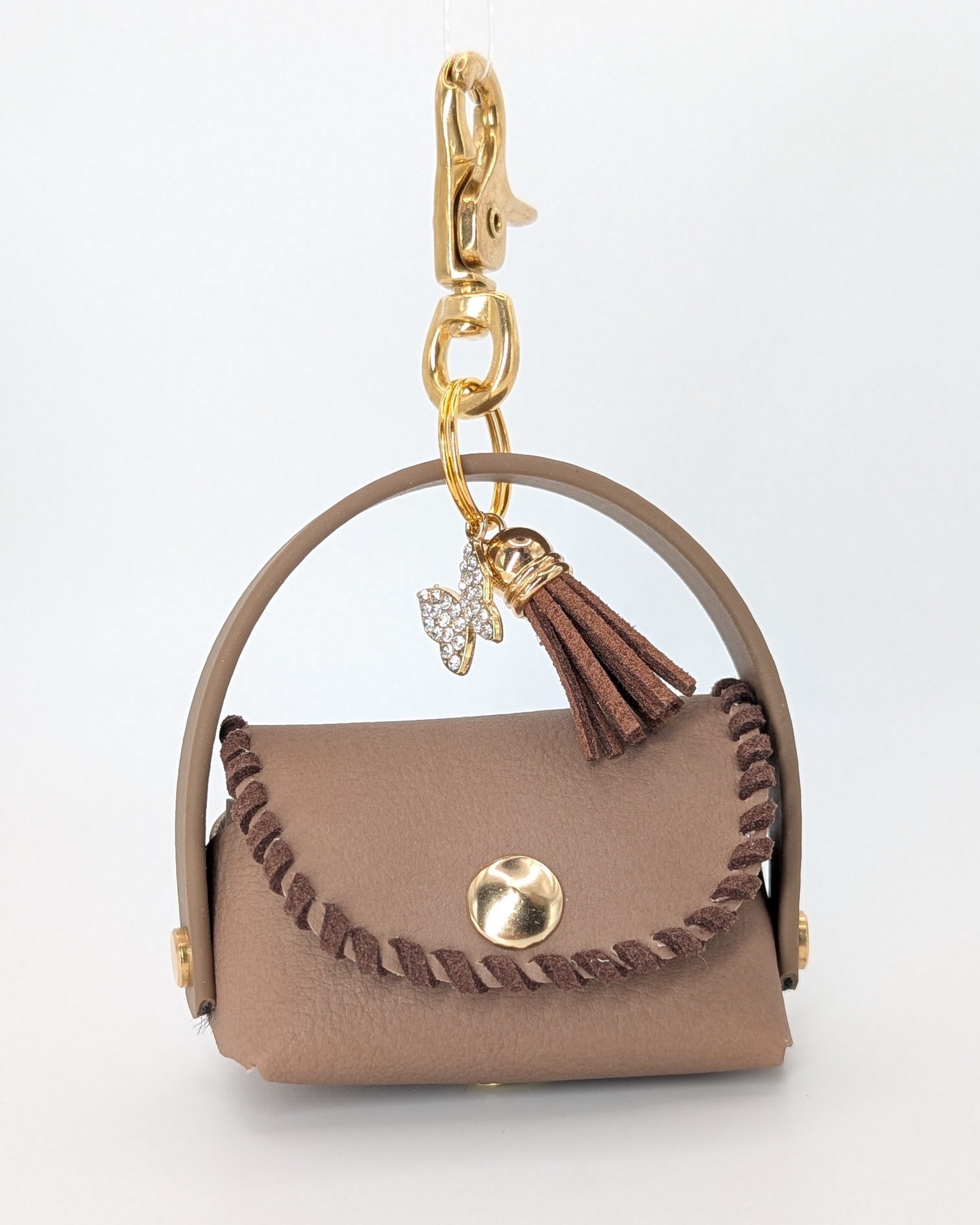 Kotbeutelspender Poki Nougat mit Dark Brown Akzenten